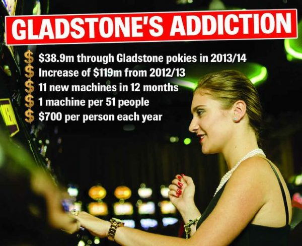 gladstone gamblers put record amounts through the pokies